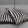 Zebra Pattern Black And White Cushion Cover, thumbnail 4 of 7