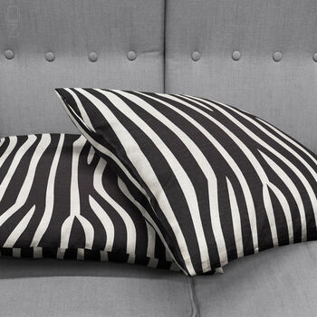 Zebra Pattern Black And White Cushion Cover, 4 of 7