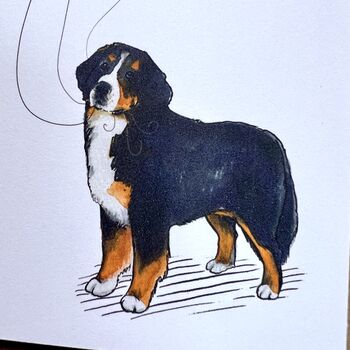 Bernese Mountain Dog Father's Day Card, 2 of 3