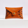 Personalised Brown Leopard Leather Card + Coin Purse, thumbnail 2 of 5