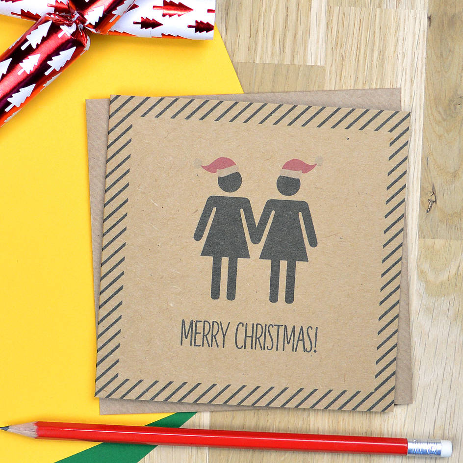 Mrs And Mrs Christmas Card By Pink And Turquoise 