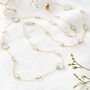 Aquamarine Pebble Gold Plated Silver Chain Necklace, thumbnail 1 of 9