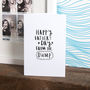 'Happy Father's Day From The Bump' Greetings Card, thumbnail 3 of 4