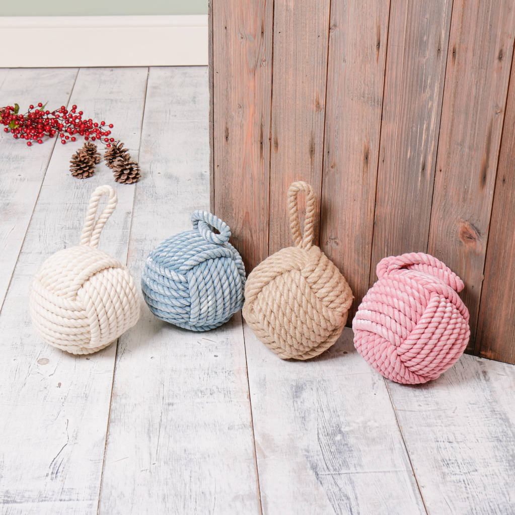 nautical jute door stop by dibor
