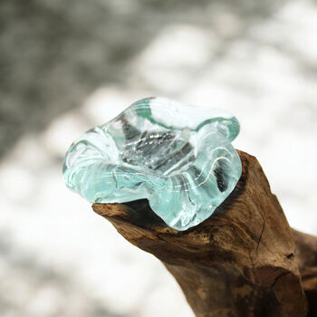 Molten Glass Triple Tealight Candle Holder Home Decor, 5 of 5