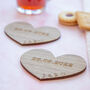 Personalised Couples Gift, Love Heart Coasters, thumbnail 2 of 4