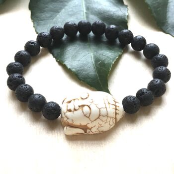 Mens Buddha Volcanic Stone Bracelet Gift Set, 2 of 4