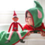 Personalised Christmas Elf Bamboo Soft Hooded Towel, thumbnail 7 of 9