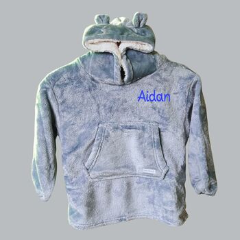 Personalised Embroidered Oversize Plush Hoodie Infants, 3 of 11