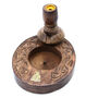 Sm Mango Wood Backflow Burner Brass Buddha, thumbnail 7 of 7