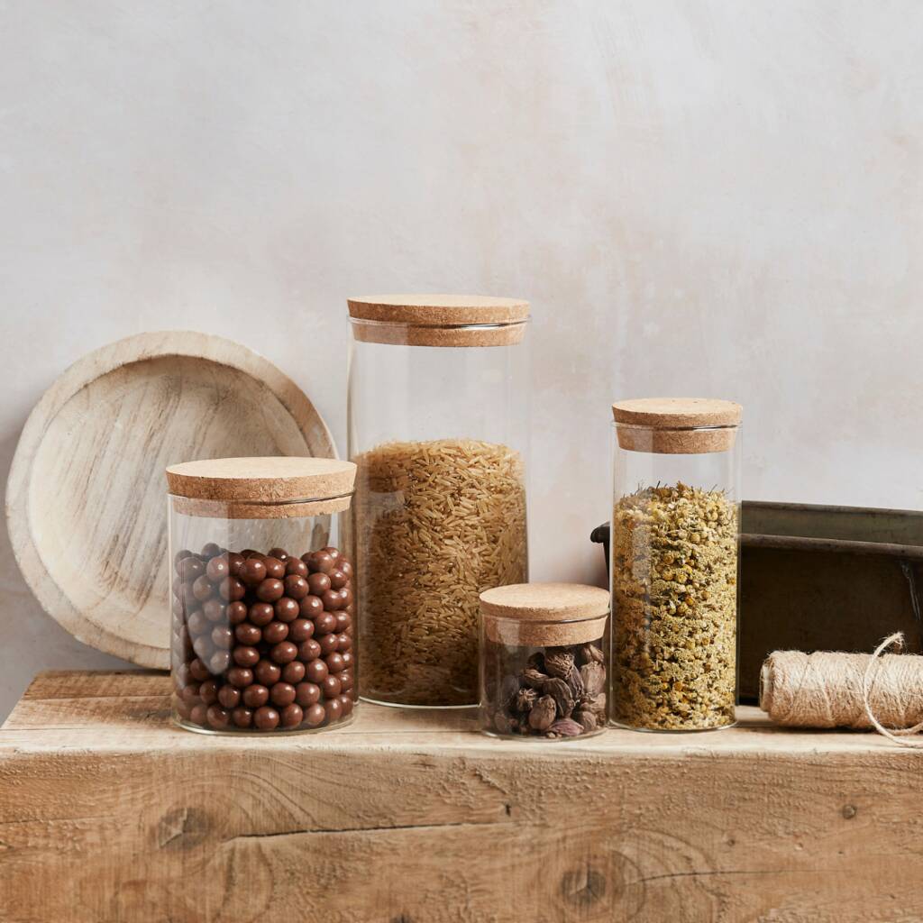 Glass Jar With Cork Lid 8cm Set Of Two By Tabitha Eve ...