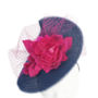 Navy Wedding And Races Hat 'Mademoiselle Butterfly', thumbnail 5 of 8