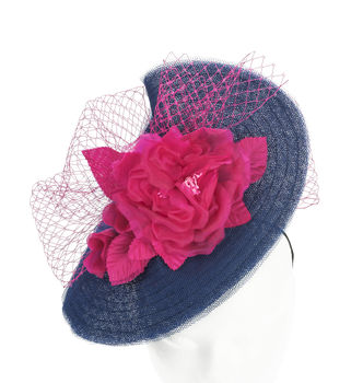 Navy Wedding And Races Hat 'Mademoiselle Butterfly', 5 of 8