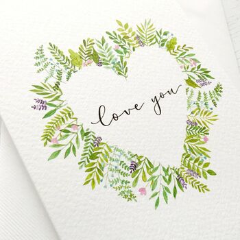 Floral “Love You” Valentine's Card, 4 of 5