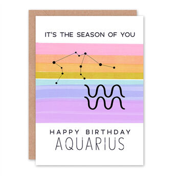 Astrological Pisces Birthday Card, 2 of 2
