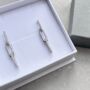Link Chain Earrings In Gold And Silver, thumbnail 2 of 8