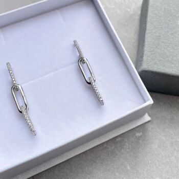 Link Chain Earrings In Gold And Silver, 2 of 8
