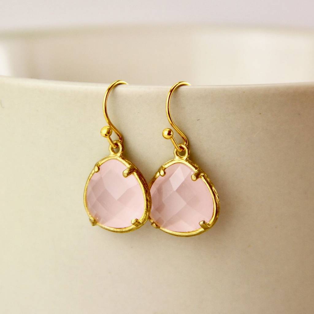 Pink Drop Earrings By Gaamaa