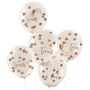 Rose Gold Flower 'It's Twins' Confetti Balloons, thumbnail 2 of 3
