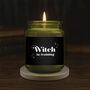 Green Jar Candle • “Witch In Training” • Scented Jar Candle • Gift For Her • Gifts For Him • Halloween Candle • Halloween Decor, thumbnail 1 of 2