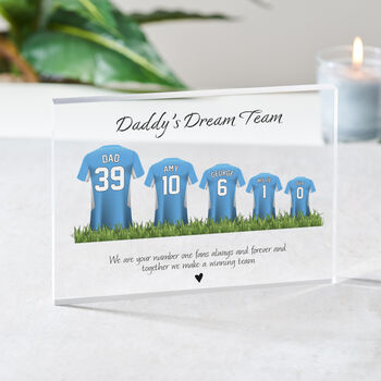 Personalised Dad Dream Team Football Shirt Plaque, 5 of 10
