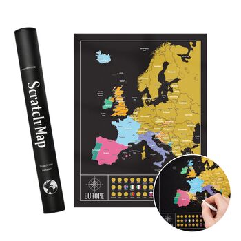 Europe Scratch Off Map With Country Flags Travel Gifts, 4 of 10