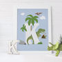 Personalised Dinosaur Childs Initial Print, thumbnail 1 of 1