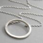 Recycled Silver Circle Necklace, thumbnail 3 of 4