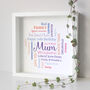 Personalised 70th Birthday Word Art Print For Her, thumbnail 1 of 10