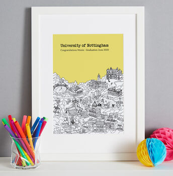 Personalised Nottingham Graduation Gift Print, 2 of 11