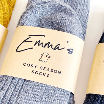Personalised Autumn Winter Sock Gift Choice Of Six Colours, 6 of 10