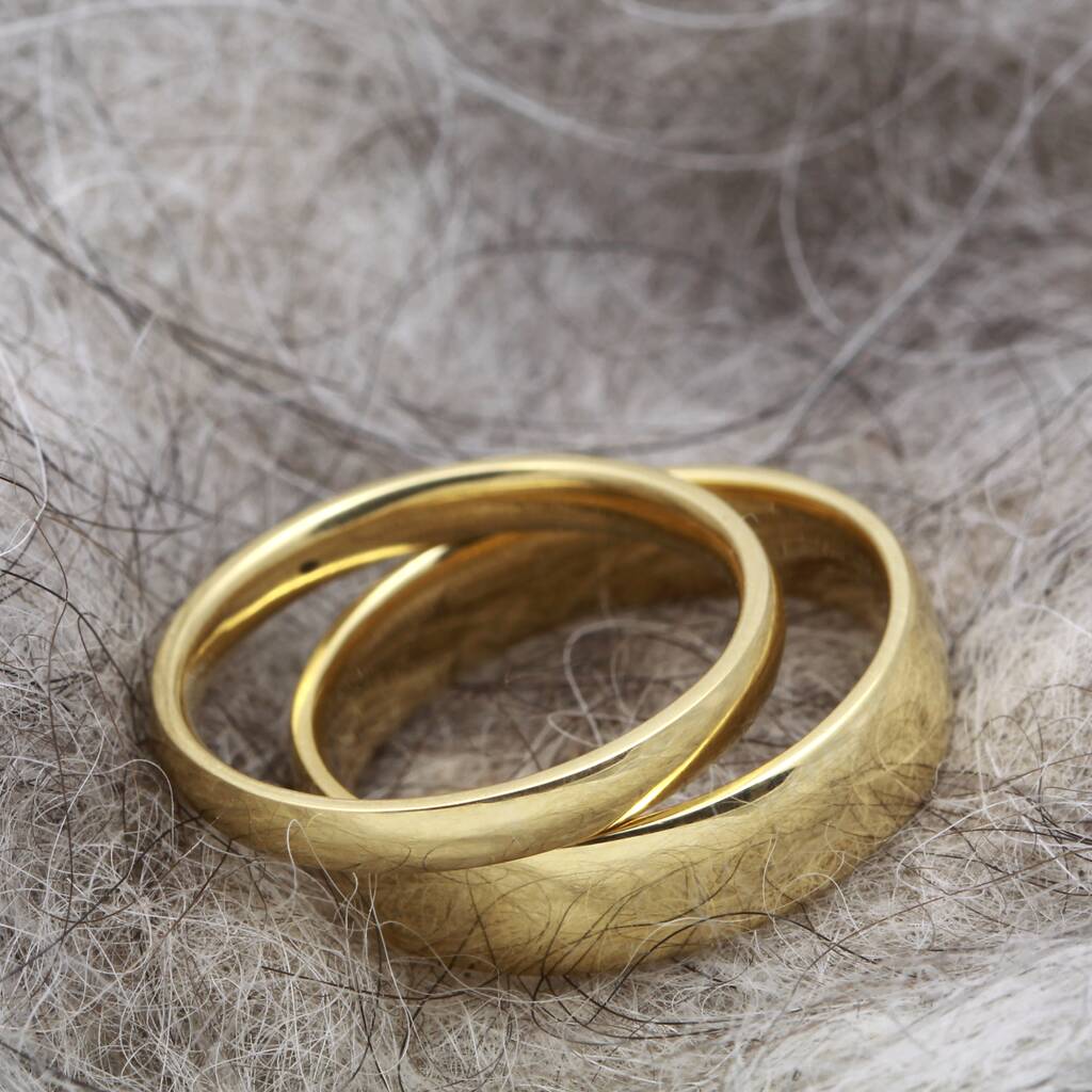2mm And 5mm Court Profile 18ct Gold ‘Devon’ Rings By Jacqueline ...
