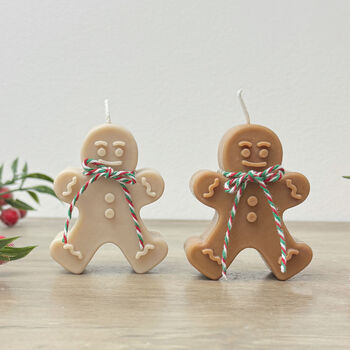 Gingerbread Scented Christmas Candle Gingerbread Man, 4 of 10