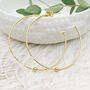 Large Handmade 18ct Gold Vermeil Hoops With Single Bead, thumbnail 1 of 5