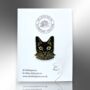 Black Cat Club Enamel Lapel Pin Badge, thumbnail 5 of 9