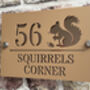 Personalised Squirrel Design House Acrylic Number Sign, thumbnail 4 of 6