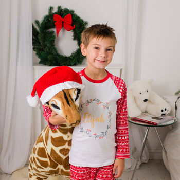 Personalised Nordic Kids Christmas Pyjamas, 2 of 12