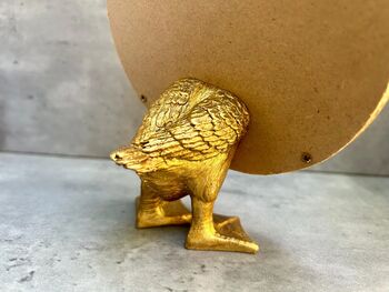 Gold Duck Leg Tabletop Mirror Round Vanity Accent Decor, 8 of 8