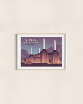 Battersea Power Station London Travel Poster Art Print, 2 of 8