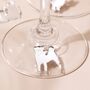 Set Of Six Dog Wine Glass Charms, thumbnail 11 of 12