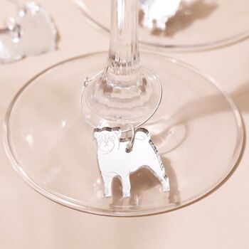 Set Of Six Dog Wine Glass Charms, 11 of 12