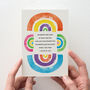 Rainbow Friendship Poem Greeting Card, thumbnail 2 of 4
