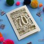 Personalised 70th Birthday Card Papercut Flower Design, thumbnail 7 of 9