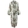 Pineapple And Bluebird Cotton Dressing Gown, thumbnail 8 of 8