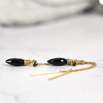 Black Diamond And Spinel Earrings, 4 of 4