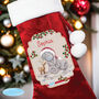 Personalised Me To You Reindeer Luxury Red Stocking, thumbnail 3 of 4
