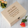 Personalised Wedding Keepsake Box | Memory Chest, thumbnail 1 of 6