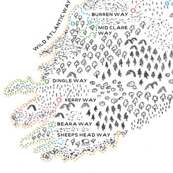 Personalised The UK And Ireland Walking Map Two, 5 of 6
