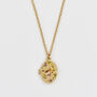 Robin And Blackberry Gold Locket Chain Necklace, thumbnail 1 of 8