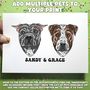 Personalised Bingley Terrier Dog Portrait Print With Flowers, thumbnail 3 of 10